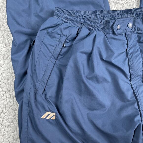 MIZUNO Lined Track Pants Mens XXL Blue Zip Ankle Vented Drawstring Pockets - Picture 2 of 12